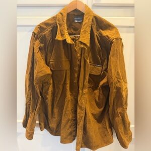 Eddie Bauer Men's Golden Brown Corduroy Shirt Jacket
